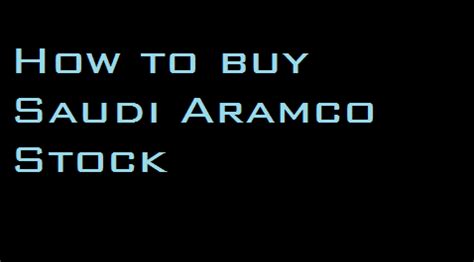 aramco stock ticker